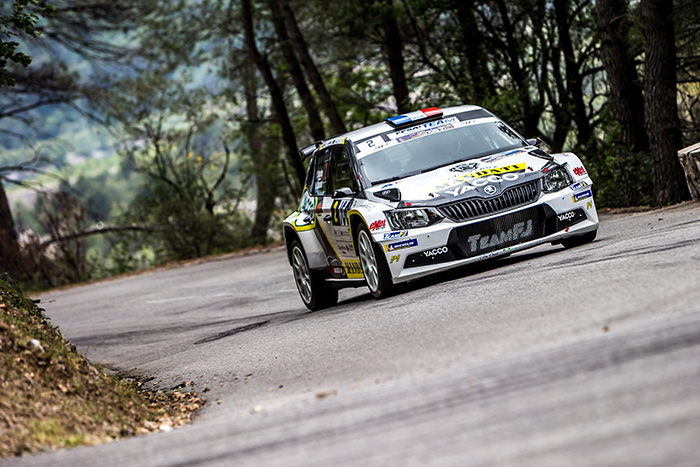 02 CIAMIN Nicolas et ROCHE Yannick, Skoda Fabia R5, action during the 2019 French rally championship, rallye d'Antibes from May 17 to 19  at Antibes, France - Photo Thomas Fenetre / DPPI