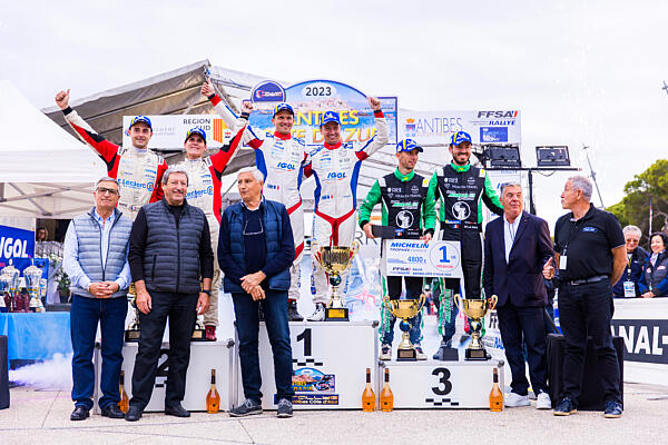 BONATO Yoann, BOULLOUD Benjamin, Citroën C3 Rally2, MARGAILLAN Hugo, MARSAULT Laetitia, Citroën C3 Rally2, CAMILLI Eric , DE LA HAYE Thibaut, Citroën C3 Rally2, portrait during the Rallye Antibes Côte d’Azur 2023, 3rd round of the Championnat de France des Rallyes 2023, from May 19 to 20 in Juan-Les-Pains, France - Photo Bastien Roux / DPPI